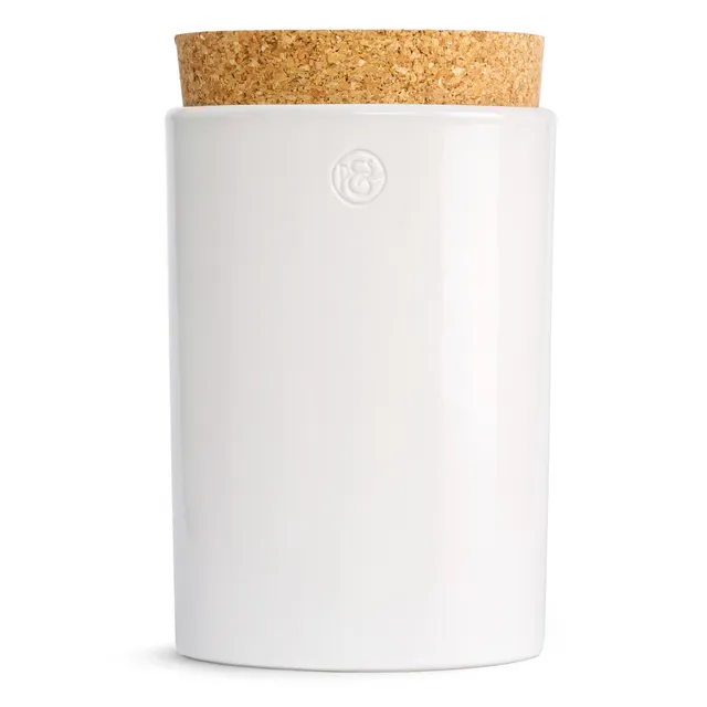 pfeffersack-soehne-keramik-vorratsdose-hoch-wei-gl-nzend-1-liter image 1