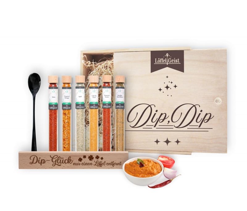 l-ffelgeist-dip-dip-gew-rz-geschenkbox-6-dips-holzbox-mit-l-ffel image 1