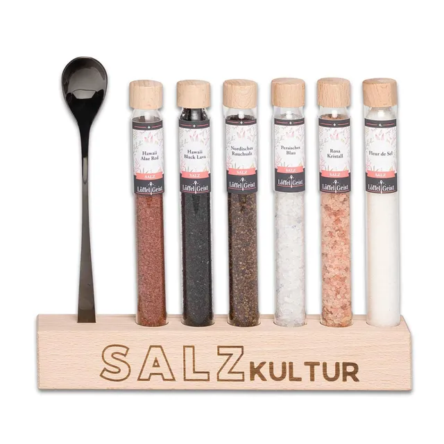 l-ffelgeist-salzkultur-salzset-holzdisplay-6-salzsorten image 1