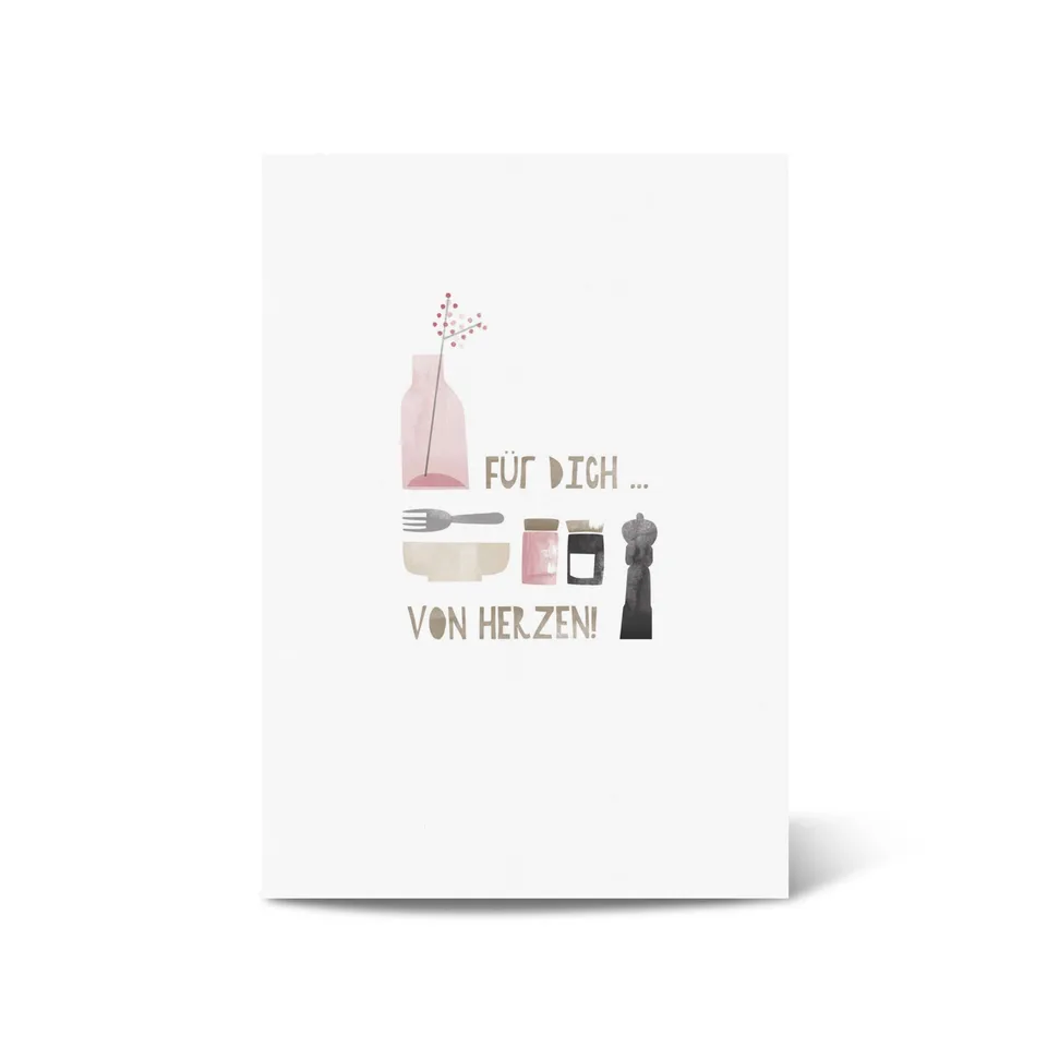 pfeffersack-soehne-gru-karte-f-r-dich-von-herzen-a6 image 1