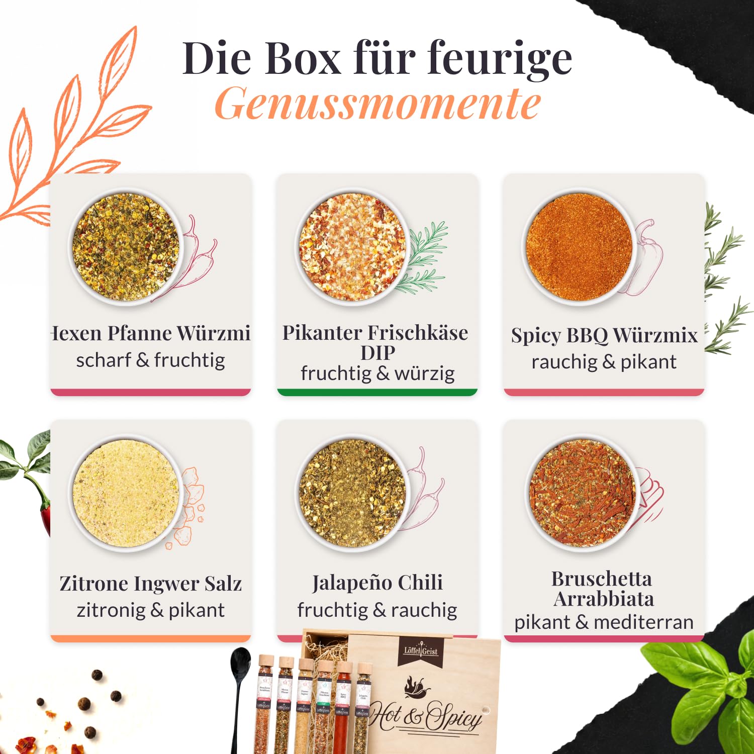 l-ffelgeist-hot-spicy-gew-rz-geschenkbox-6er-scharf image 3