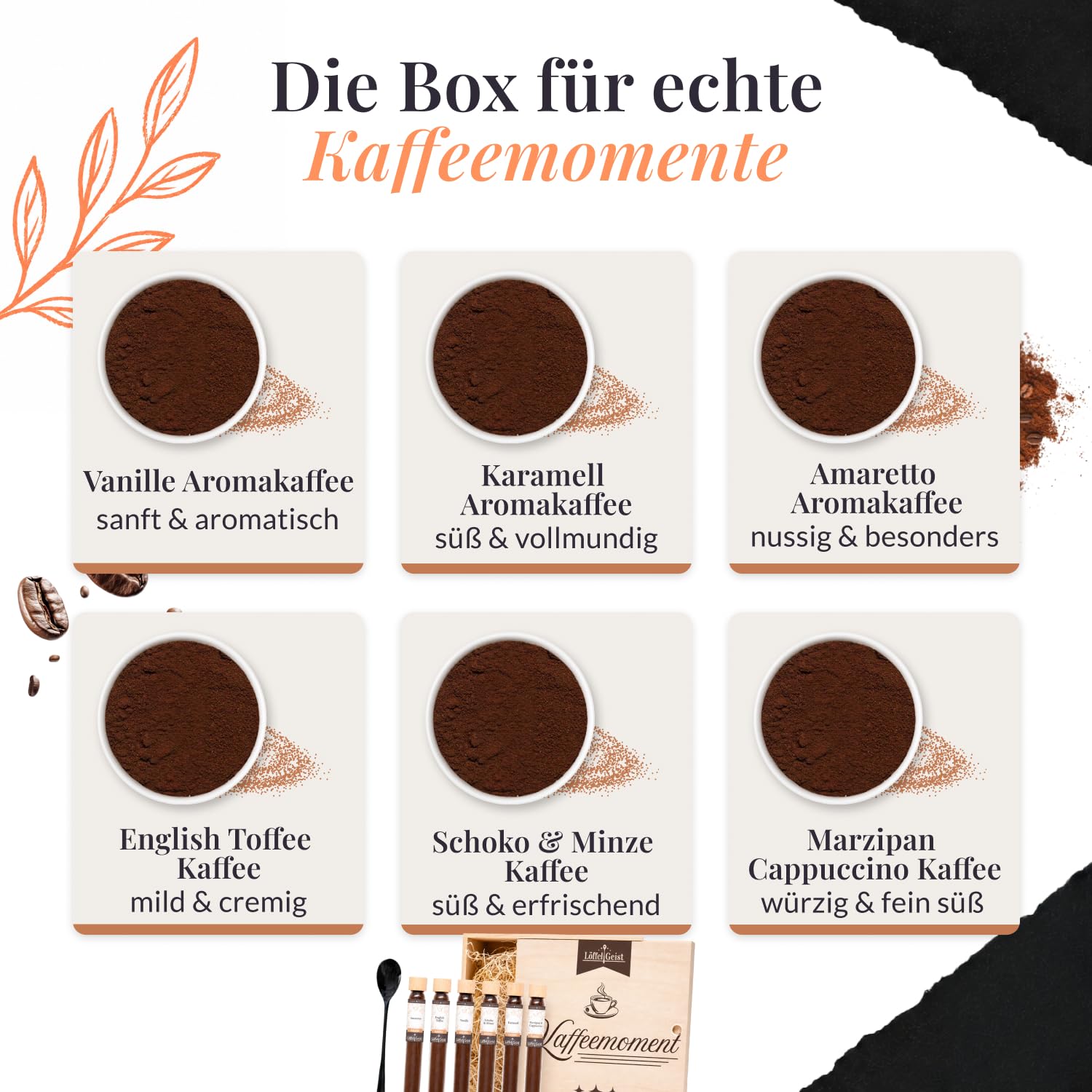 l-ffelgeist-kaffeemoment-kaffee-geschenkbox-6-aromakaffees-mit-l-ffel image 3