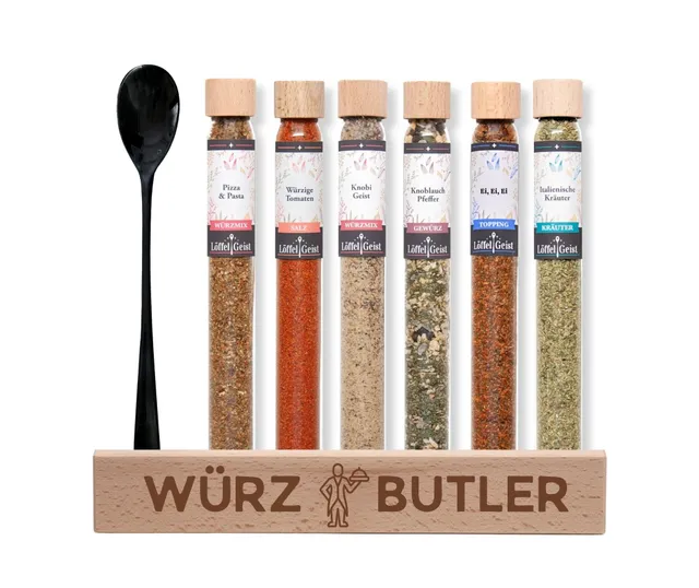 l-ffelgeist-w-rzbutler-gew-rzset-6er-mit-holzdisplay-geschenk image 1
