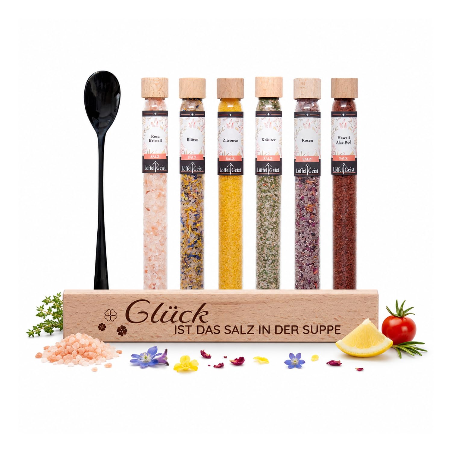 l-ffelgeist-gew-rzset-gl-ck-salz-6-salze-mit-st-nder-geschenk image 1